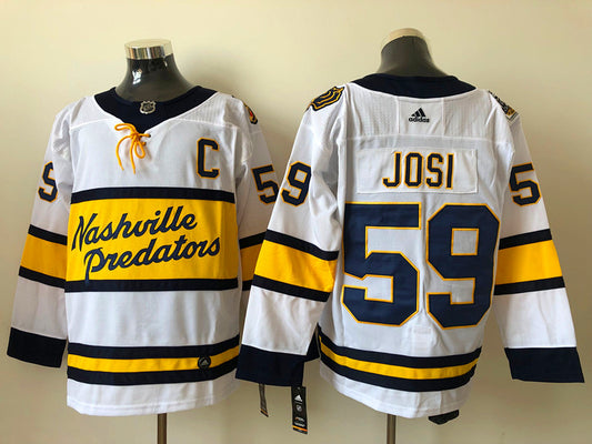 Men's Nashville Predators Roman Josi #59 White Breakaway Player Jersey1