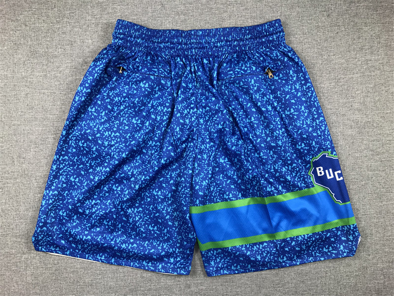 Men's Milwaukee Bucks Blue 2023/24 Pocket Shorts1 City Edition