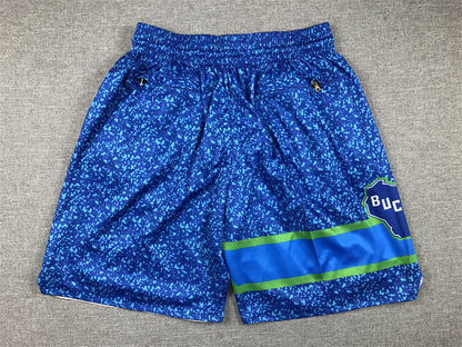 Men's Milwaukee Bucks Blue 2023/24 Pocket Shorts1 City Edition