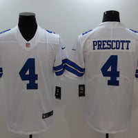Men's Dallas Cowboys #4 Dak Prescott White Game Jersey1