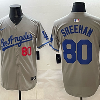 Men's Los Angeles Dodgers Bobby Miller Sheehan #80 Gray Road Replica Player Jersey