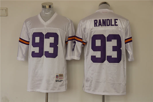 Men's Minnesota Vikings John Randle Mitchell & Ness White Legacy Replica Jersey1