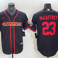 Men's San Francisco 49ers Christian McCaffrey #23 Black Joint Edition Player Jersey1