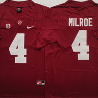 Men's Alabama Crimson Tide Jalen Milroe #4 Red Game Jersey