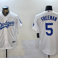 Men's Los Angeles Dodgers Freddie Freeman #5 White Replica Baseball Jersey1