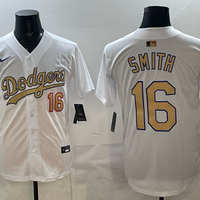 Men's Los Angeles Dodgers Will Smith #16 White 2025 Gold Collection Limited Jersey