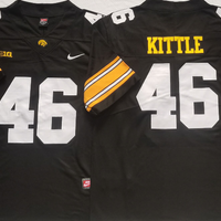 Men's Iowa Hawkeyes George Kittle #46 Black Team Player Game Jersey