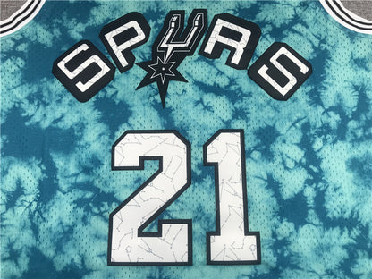 Men's San Antonio Spurs Tim Duncan #21 Blue Galaxy Swingman Jersey1