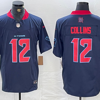 Men's Houston Texans Nico Collins #12 Navy 2nd Alternate Game Jersey
