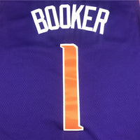Men's Phoenix Suns Devin Booker #1 Purple Replica Jersey1