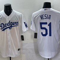 Men's Los Angeles Dodgers Alex Vesia #51 White Limited Player Jersey