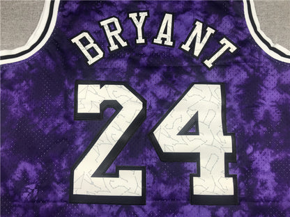 Men's Los Angeles Lakers Kobe Bryant #24 Purple Galaxy Swingman Jersey1