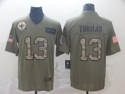 Men's New Orleans Saints Michael Thomas #13 Brown Alternate Game Jersey1