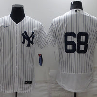 Men's New York Yankees Dellin Betances #68 White Replica Player Name Jersey1