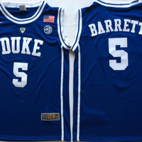 Men's Duke Blue Devils RJ Barrett #5 Blue Player Jersey