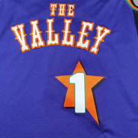 Men's Phoenix Suns Devin Booker #1 Purple 2024/25 Swingman Player Jersey1 - City Edition
