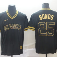 Men's San Francisco Giants Barry Bonds #25 Black Fashion Stitched Jersey1