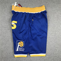 Men's Indiana Pacers Blue Basketball Shorts1