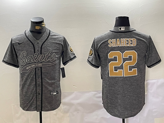Men's New Orleans Saints Rashid Shaheed #22 Gray Player Jersey1