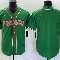 Men's 2023 World Baseball Classic Mexico Green Blank Jersey1