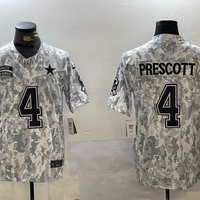 Men's Dallas Cowboys Dak Prescott #4 Arctic Camo 2024 Salute to Service Limited Jersey1