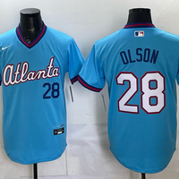 Men's Atlanta Braves Matt Olson #28 Powder Blue 2026 City Connect Stadium Jersey