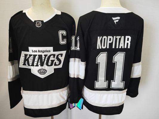 Men's Los Aneles Kings Anze Kopitar #11 Black Game Jersey1