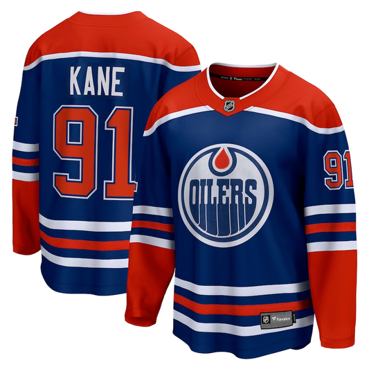 Men's Edmonton Oilers Evander Kane #91 Royal Home Breakaway Player Jersey1