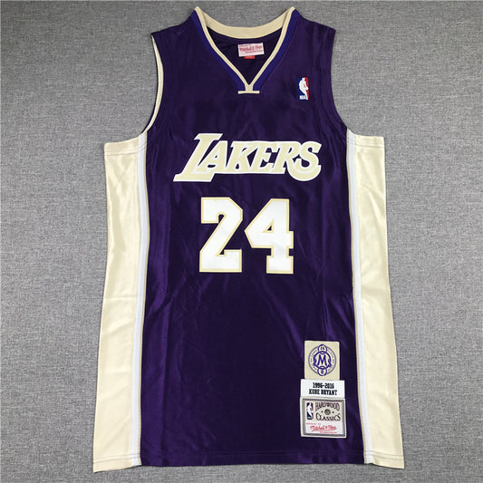 Men's Los Angeles Lakers Kobe Bryant Hall of Fame Purple Hardwood Classics Jersey1