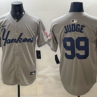 Men's New York Yankees Aaron Judge #99 Gray Stadium Player Jersey