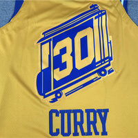 Men's Golden State Warriors Stephen Curry Gold Fast Break Team Replica Jersey1