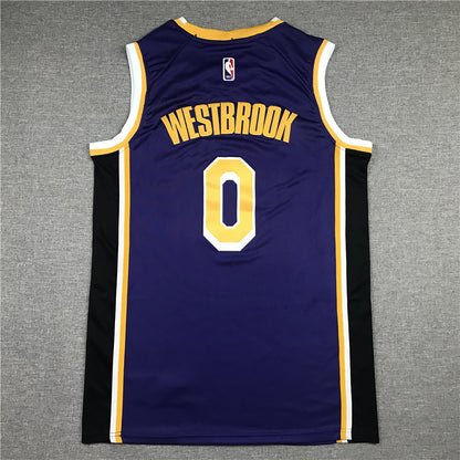 Men's Los Angeles Lakers Russell Westbrook Purple 2020/21 Swingman Player Jersey1