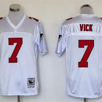 Men's Atlanta Falcons Michael Vick Mitchell & Ness White Legacy Replica Jersey1