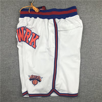 Men's New York Knicks White Basketball Shorts1