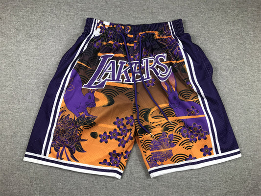 Men's Los Angeles Lakers Year of Rabbit Edition Pocket Shorts1