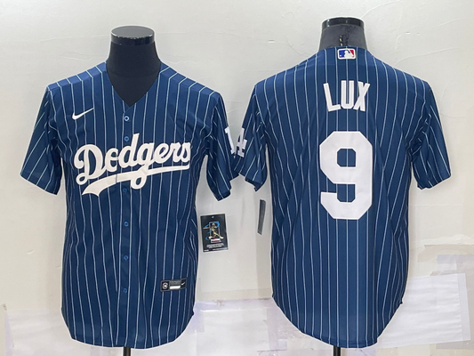 Men's Los Angeles Dodgers Gavin Lux #9 Blue Replica Baseball Jersey1