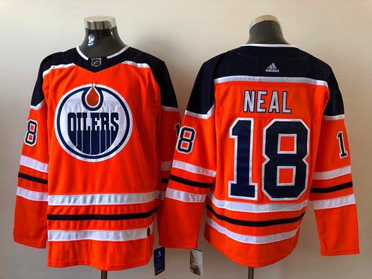 Men's Edmonton Oilers James Neal #18 Orange Breakaway Player Jersey1