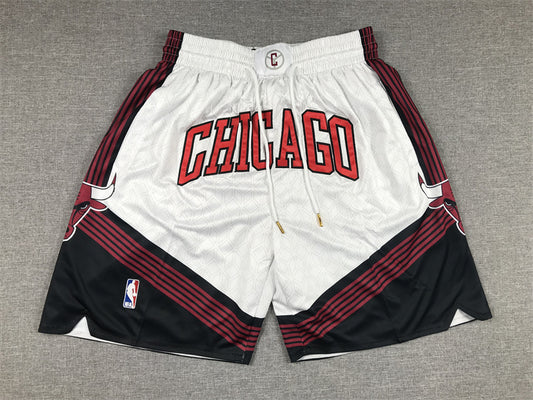Men's Chicago Bulls White City Edition Basketball Shorts1