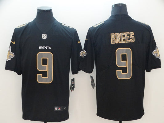 Men's New Orleans Saints #9 Drew Brees Black Authentic Game Jersey1