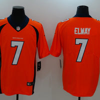 Men's Denver Broncos John Elway #7 Orange Player Game Jersey1