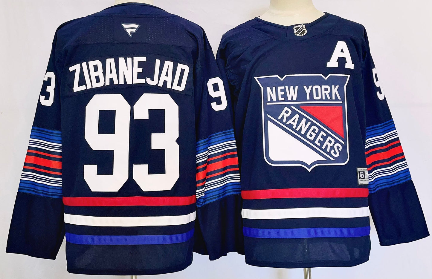 Men's New York Rangers Mika Zibanejad #93 Navy Player Jersey