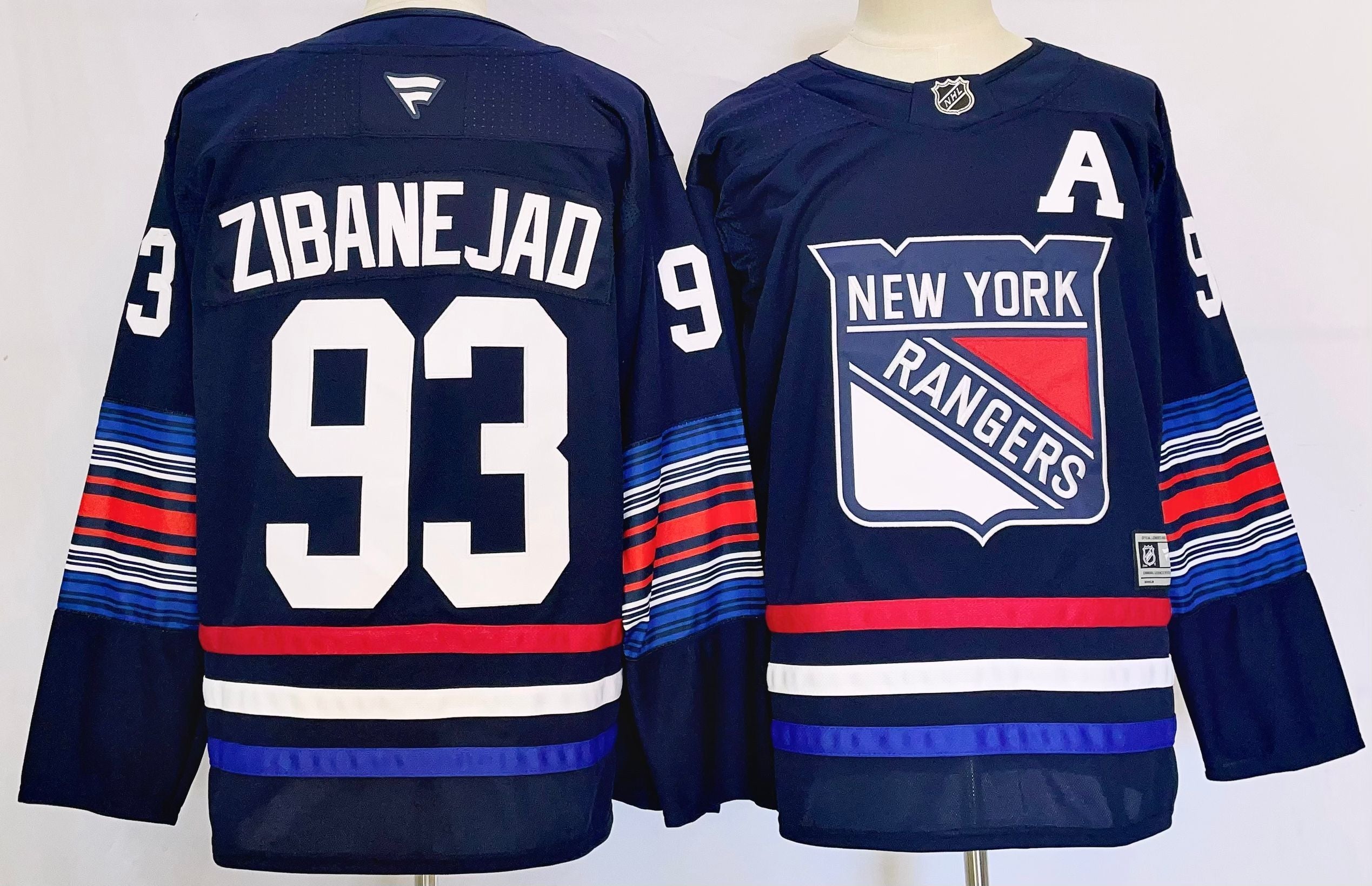 Men's New York Rangers Mika Zibanejad #93 Navy Player Jersey
