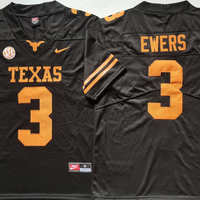 Men's Texas Longhorns Quinn Ewers #3 Black Player Jersey