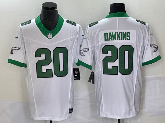 Men's Philadelphia Eagles Brian Dawkins #20 White Game Player Jersey1