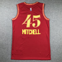 Men's Cleveland Cavaliers Donovan Mitchell #45 Wine 2023/24 Swingman Jersey1 - City Edition