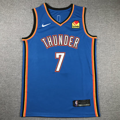 Men's Oklahoma City Thunder Chet Holmgren #7 Blue Swingman Jersey1 - Icon Edition