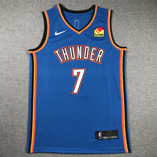 Men's Oklahoma City Thunder Chet Holmgren #7 Blue Swingman Jersey1 - Icon Edition