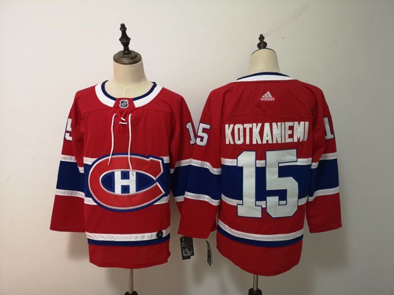 Men's Montreal Canadiens Jesperi Kotkaniemi #15 Red Player Game Jersey1
