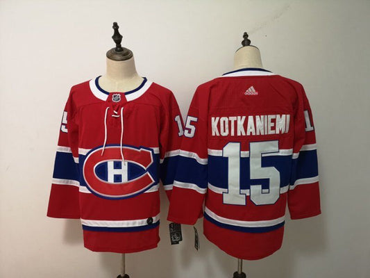 Men's Montreal Canadiens Jesperi Kotkaniemi #15 Red Player Game Jersey1