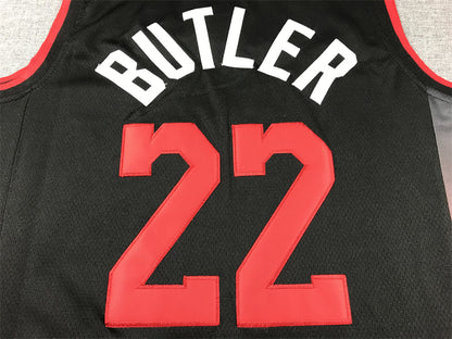 Men's Miami Heat Jimmy Butler #22 Black 2023/24 Swingman Jersey1 - City Edition